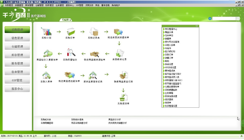 千方百剂医药管理系统-医疗器械版》是针对医疗器械企业经营管理而开发的专业软件