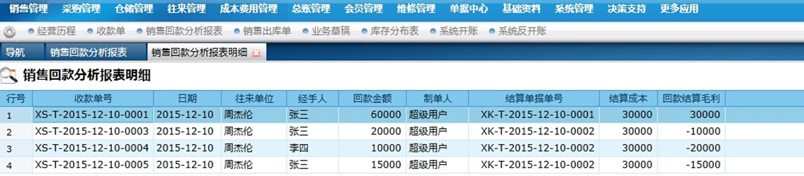 页面支持明细查询，如下图所示