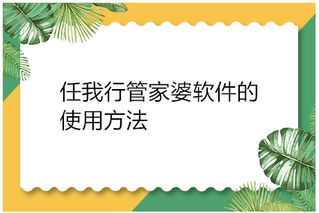 管家婆系统怎么用