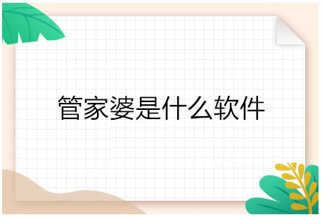 管家婆是什么软件